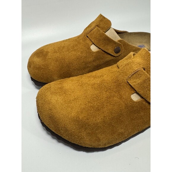 Birkenstock New Boston Mink Suede Leather Soft Footbed Narrow Select W-11 M-9 - Picture 7 of 16